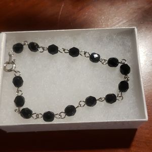 🌞 Black and silver bracelet